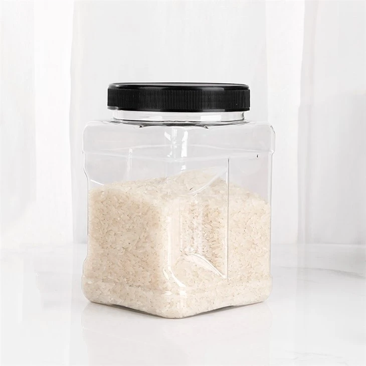 Custom Plastic Square Food Jars 1000g