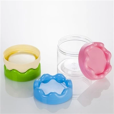 Borcane de bomboane din plastic de 8 oz cu capac